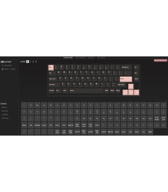 Keychron Q2 Black QMK Red Switch (US) w/Knob