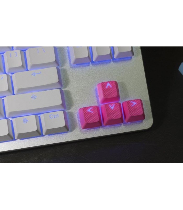 Tai-Hao 18-Key Rubber Keycap Set Neon Pink