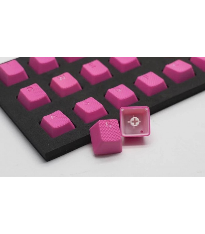 Tai-Hao 18-Key Rubber Keycap Set Neon Pink