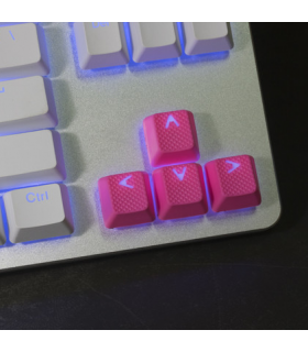 Tai-Hao 18-Key Rubber Keycap Set Neon Pink