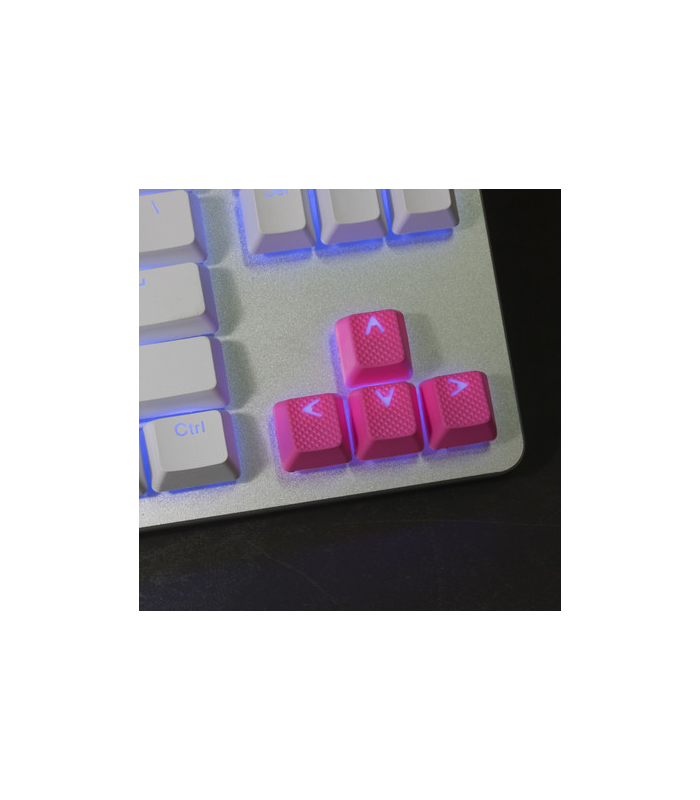 Tai-Hao 18-Key Rubber Keycap Set Neon Pink