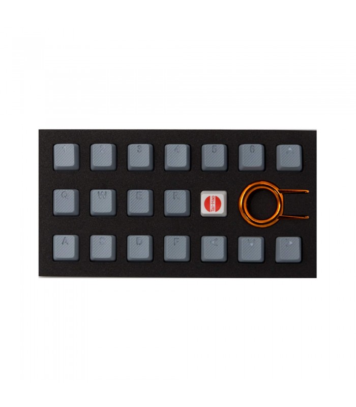 Tai-Hao 18-Key Rubber Keycap Set Grey