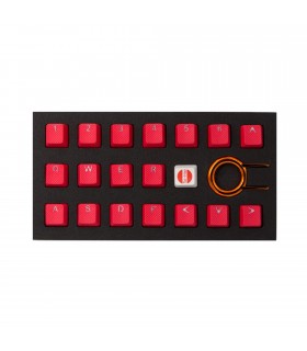 Tai-Hao 18-Key Rubber Keycap Set Red