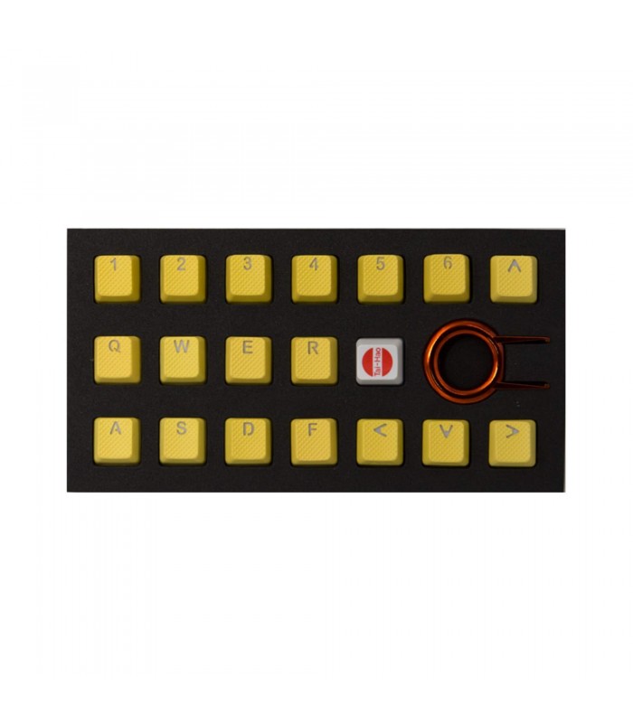 Tai-Hao 18-Key Rubber Keycap Set Yellow