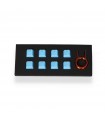 Tai-Hao 8-Key Rubber Keycap Set Neon Blue