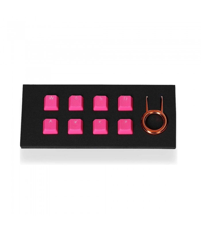 Tai-Hao 8-Key Rubber Keycap Set Neon Pink