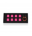 Tai-Hao 8-Key Rubber Keycap Set Neon Pink