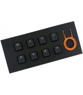 Tai-Hao 8-Key Rubber Keycap Set Black