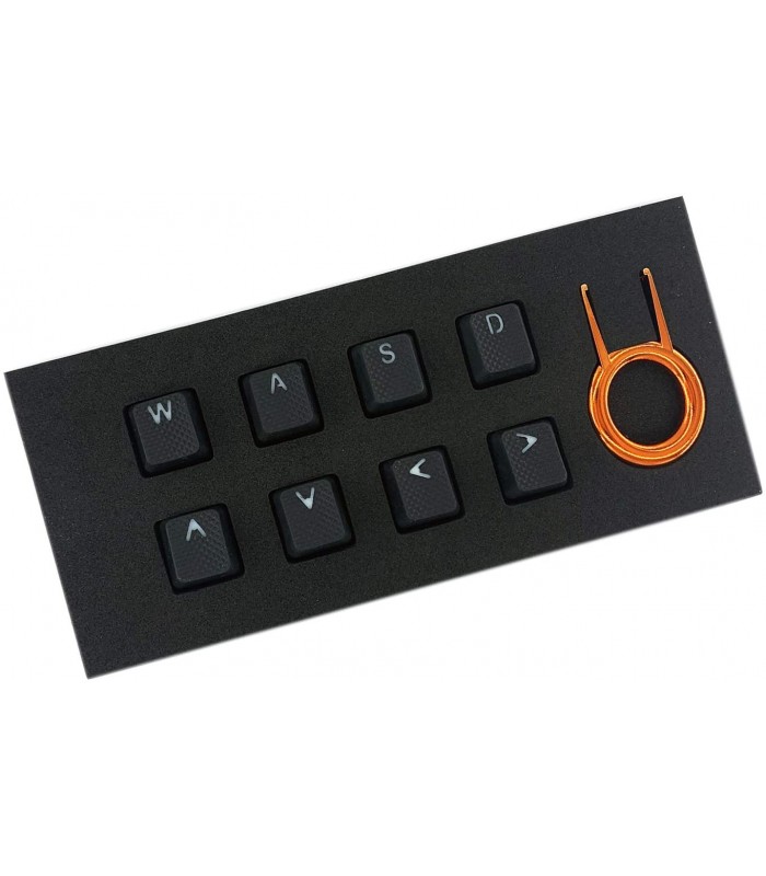 Tai-Hao 8-Key Rubber Keycap Set Black