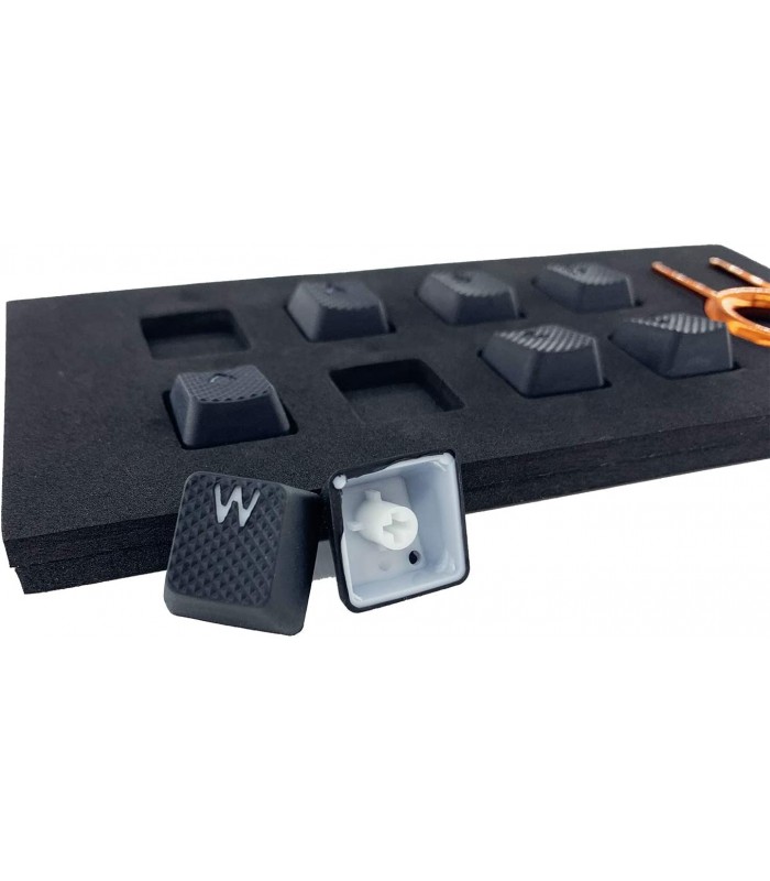Tai-Hao 8-Key Rubber Keycap Set Black