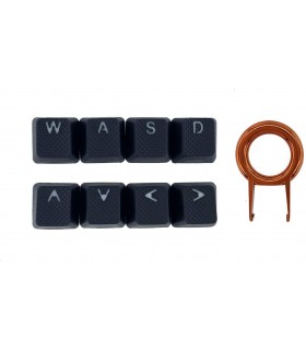 Tai-Hao 8-Key Rubber Keycap Set Black