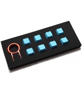 Tai-Hao 8-Key Rubber Keycap Set Neon Blue