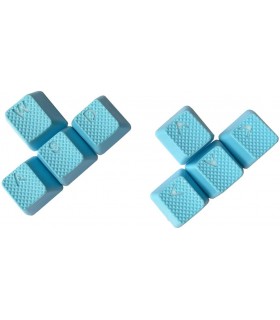 Tai-Hao 8-Key Rubber Keycap Set Neon Blue