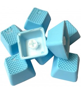 Tai-Hao 8-Key Rubber Keycap Set Neon Blue
