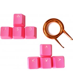 Tai-Hao 8-Key Rubber Keycap Set Neon Pink