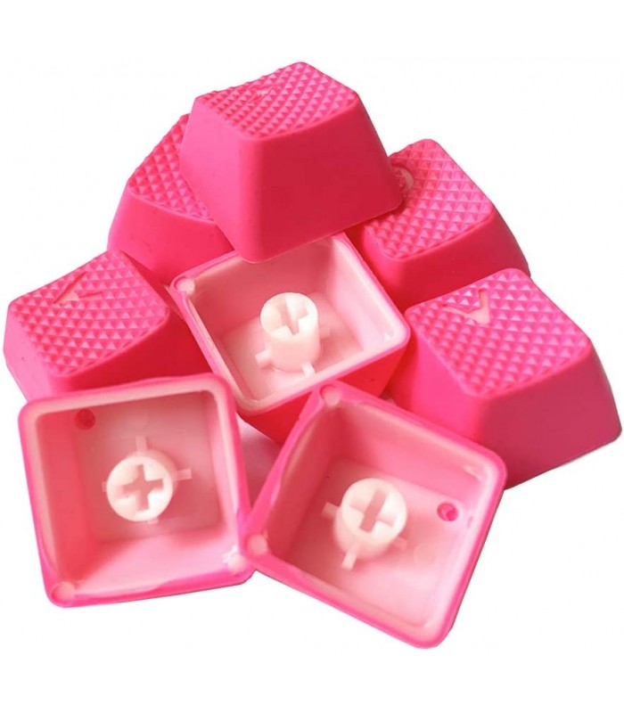 Tai-Hao 8-Key Rubber Keycap Set Neon Pink