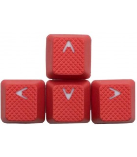 Tai-Hao 8-Key Rubber Keycap Set Red