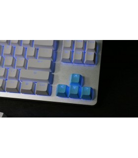 Tai-Hao 18-Key Rubber Keycap Set Neon Blue