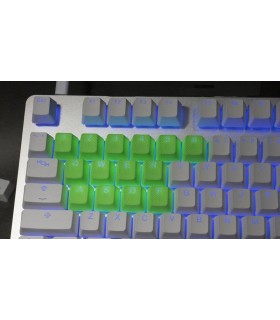 Tai-Hao 18-Key Rubber Keycap Set Neon Green