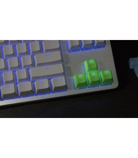 Tai-Hao 18-Key Rubber Keycap Set Neon Green