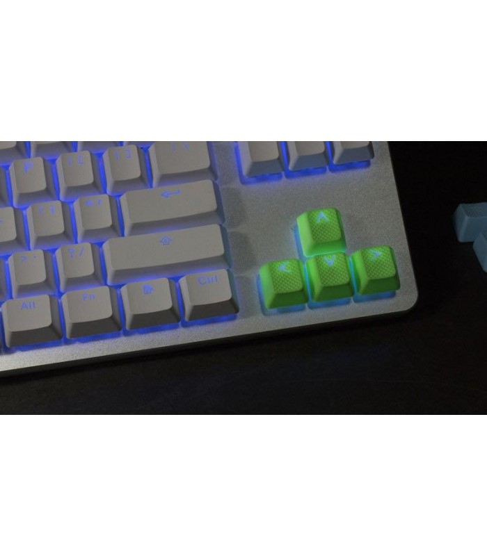Tai-Hao 18-Key Rubber Keycap Set Neon Green