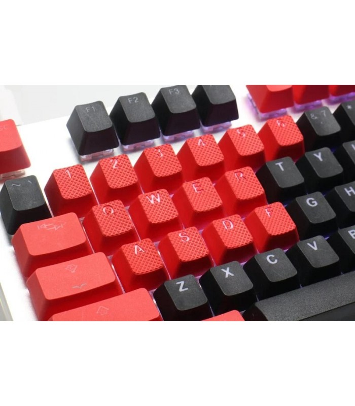Tai-Hao 18-Key Rubber Keycap Set Red