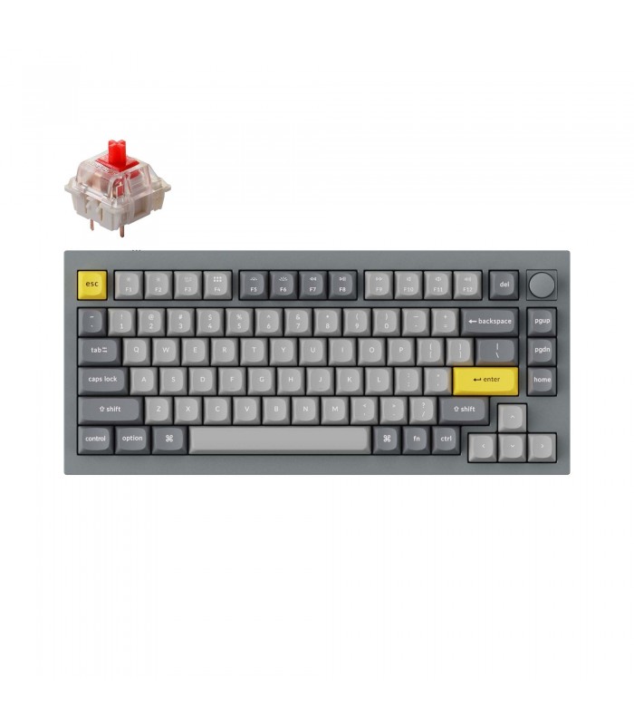 Keychron Q1 Grey QMK Red Switch (US) w/Knob