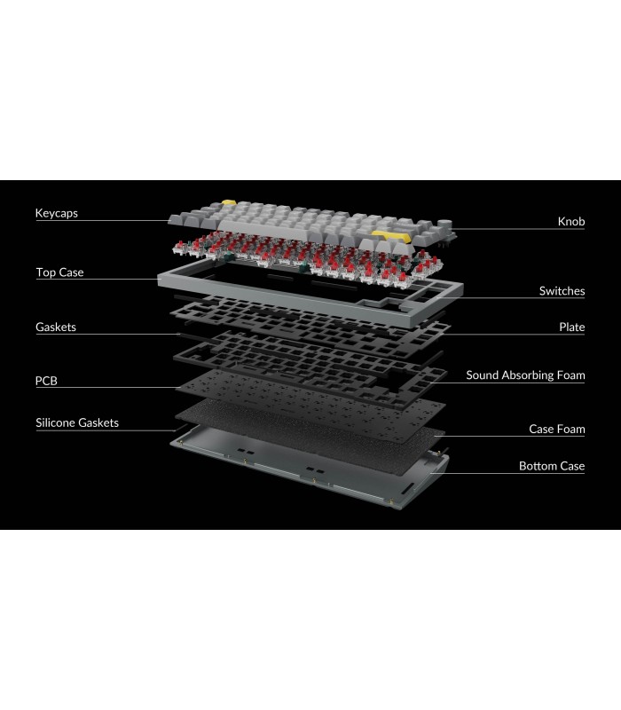 Keychron Q1 Grey QMK Yellow Switch (US) w/Knob