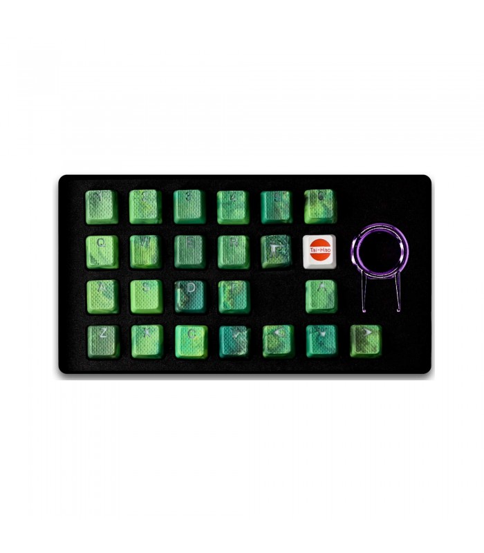 Tai-Hao 23-Key Rubber Keycap Set Green Camo