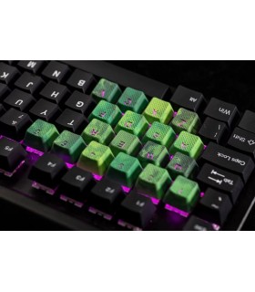 Tai-Hao 23-Key Rubber Keycap Set Green Camo