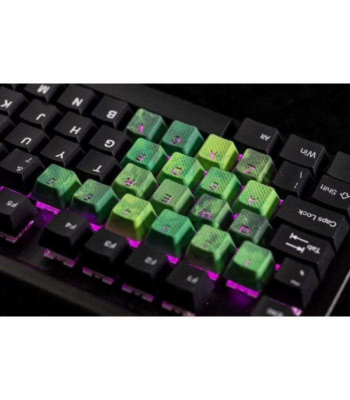 Tai-Hao 23-Key Rubber Keycap Set Green Camo