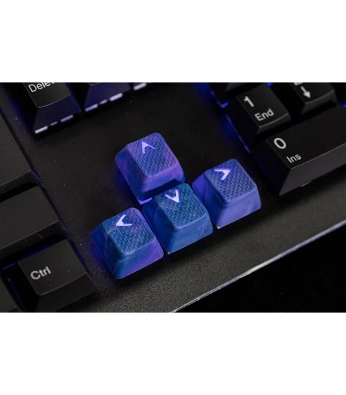 Tai-Hao 23-Key Rubber Keycap Set Purple&Blue Camo