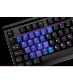 Tai-Hao 23-Key Rubber Keycap Set Purple&Blue Camo