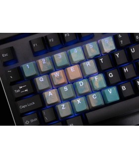 Tai-Hao 23-Key Rubber Keycap Set Green&Peach Camo