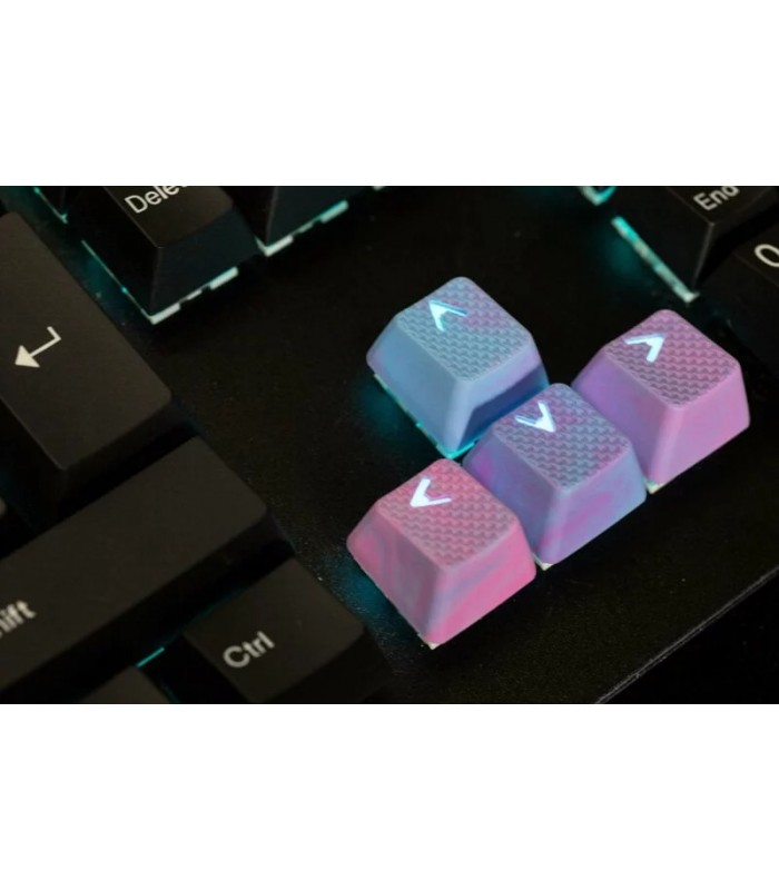 Tai-Hao 23-Key Rubber Keycap Set Pink & Blue Camo