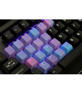 Tai-Hao 23-Key Rubber Keycap Set Pink & Blue Camo