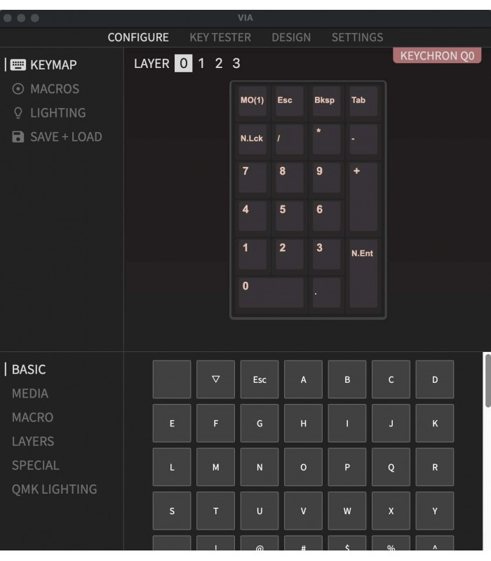 Keychron Q0 Grey QMK Brown Switch Number Pad 