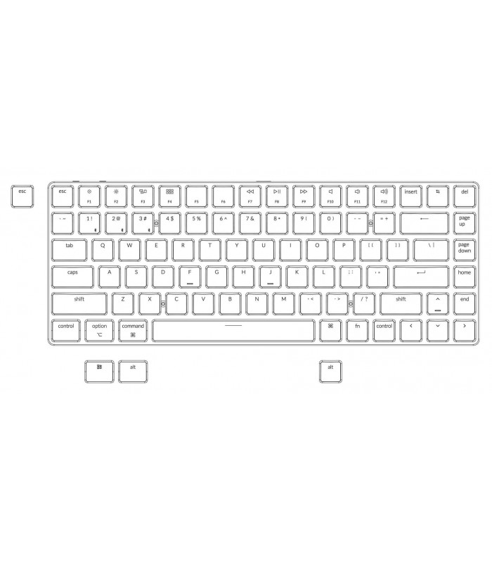 Keychron K3 White No Light Blue Switch RGB (US)