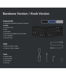 Keychron Q8 QMK Barebone ISO Carbon Black
