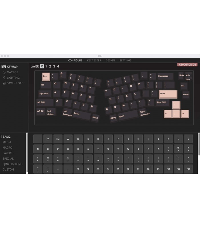 Keychron Q8 QMK Barebone ISO Carbon Black