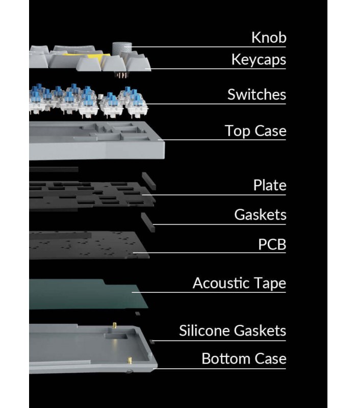 Keychron Q8 QMK Barebone ISO Carbon Black