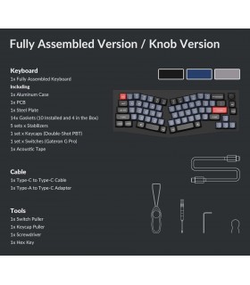 Keychron Q8 Black QMK Brown Switch (US) w/Knob