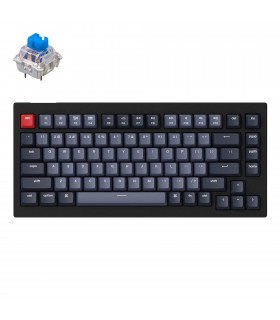 Keychron V1 Carbon Black QMK Blue Switch (US)