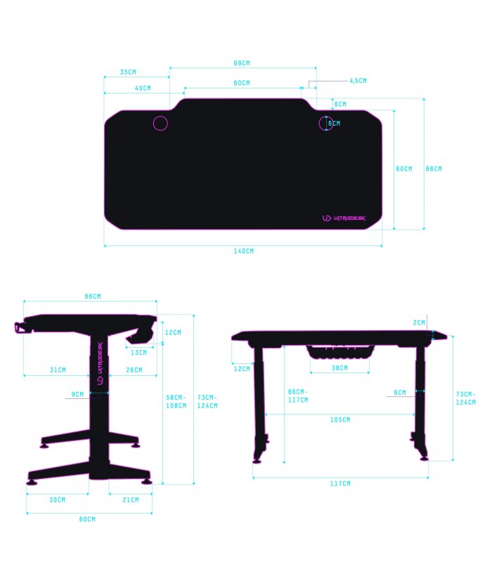 Ultradesk LEVEL Black