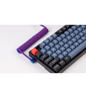 Keychron Premium Coiled Angled Cable - Purple