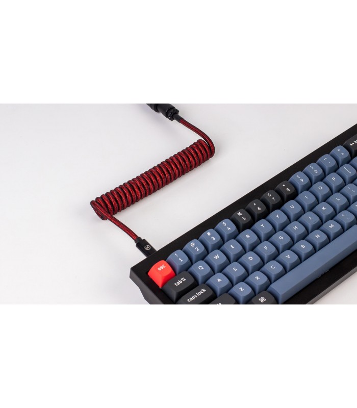 Keychron Premium Coiled Angled Cable - Red