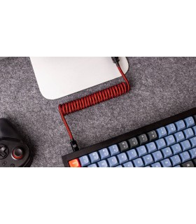 Keychron Premium Coiled Angled Cable - Red