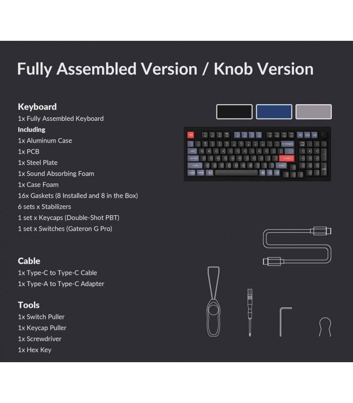 Keychron Q5 Black QMK Brown Switch (US) w/Knob