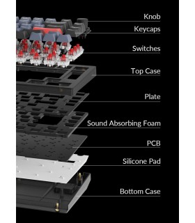 Keychron V1 Barebone ANSI Frosted Black w/Knob 
