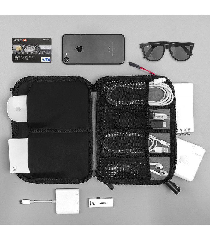 tomtoc Easy A01 Accessories Organizer Case, Black